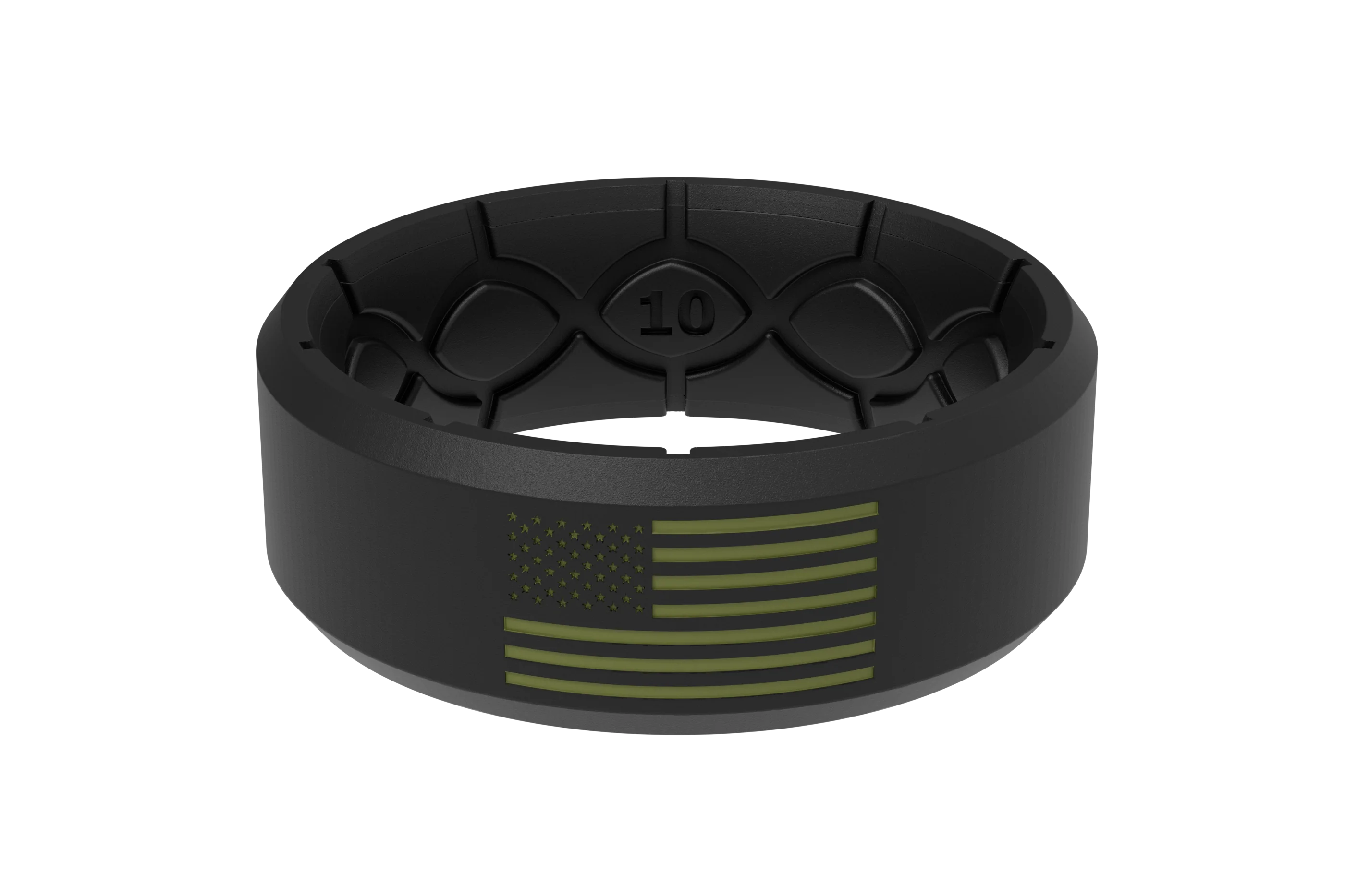 Edge Hero - America Black & Moss Green Flag Ring