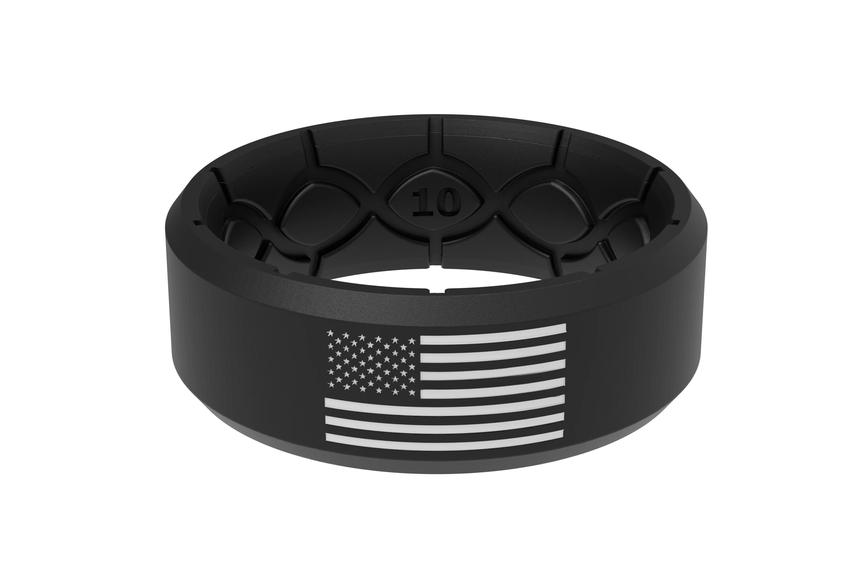 Edge Hero - America Black & White Flag Ring