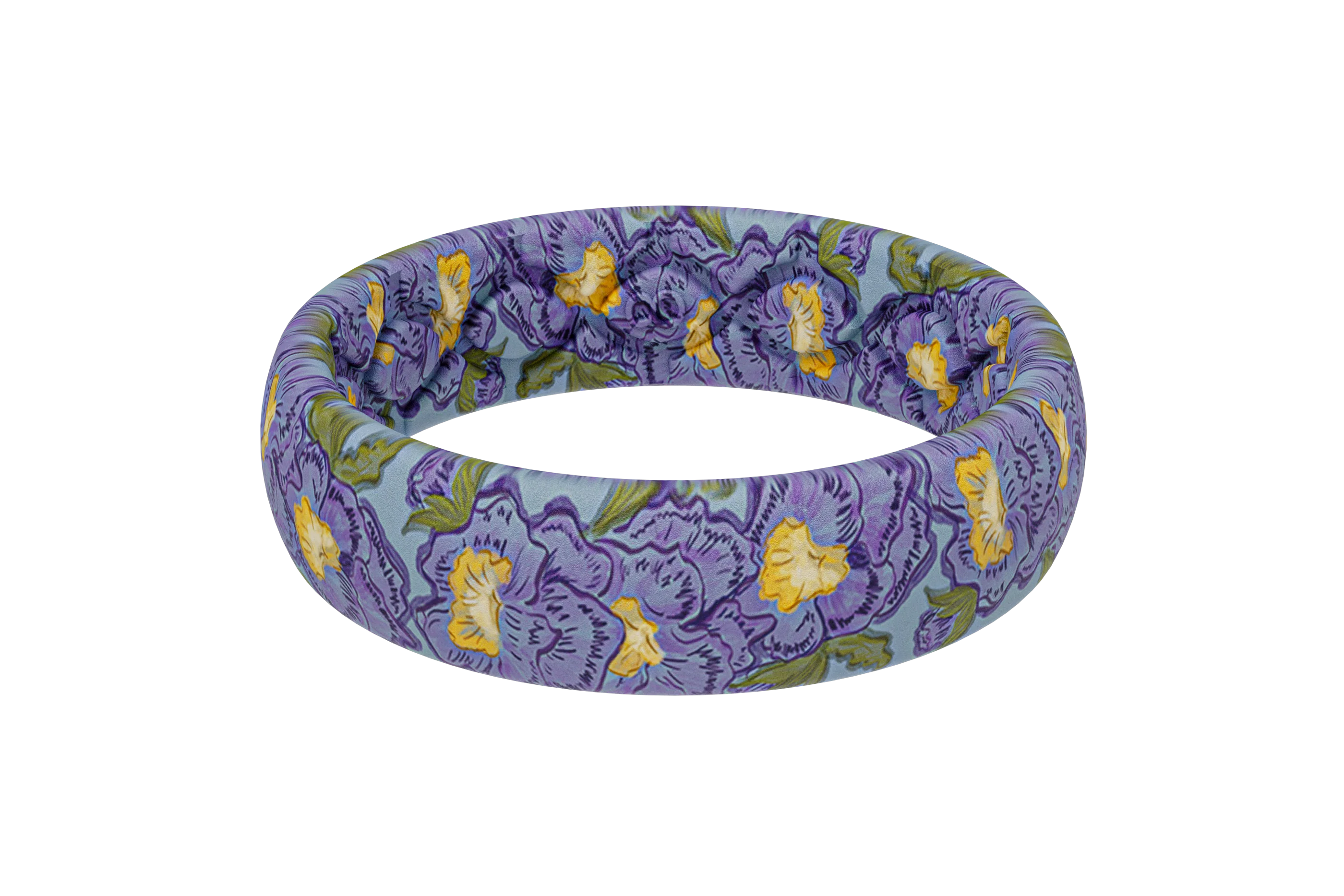 February Violets Thin Ring