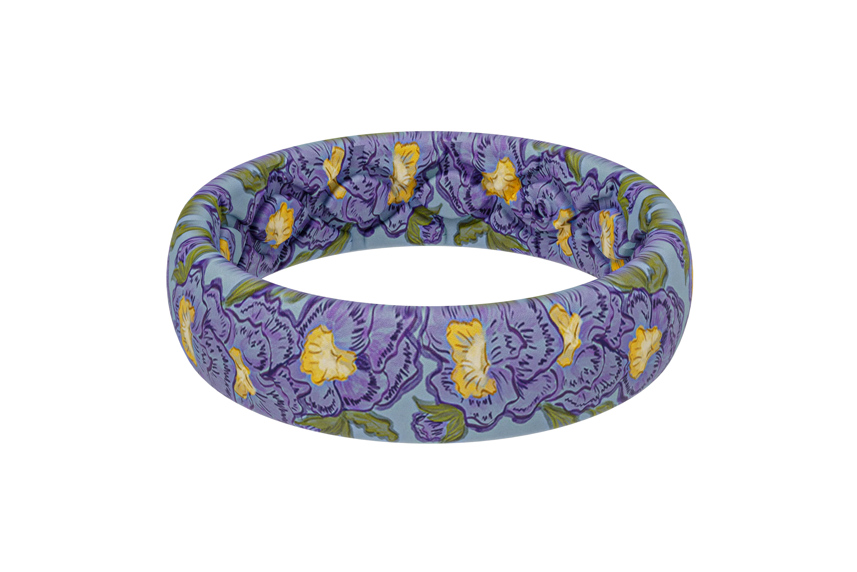 February Violets Thin Ring - Image 2