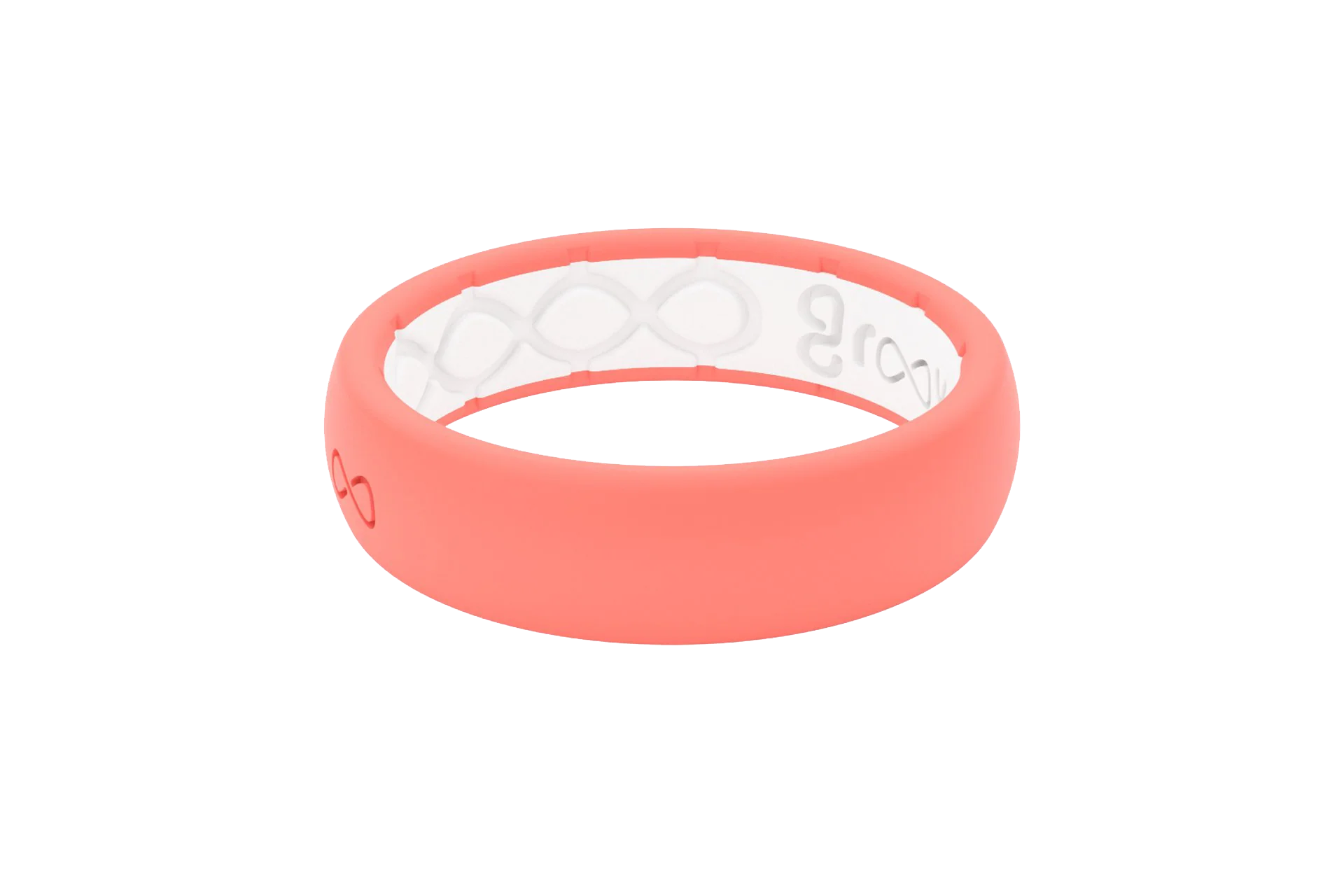 Solid Coral Thin Ring - Image 3